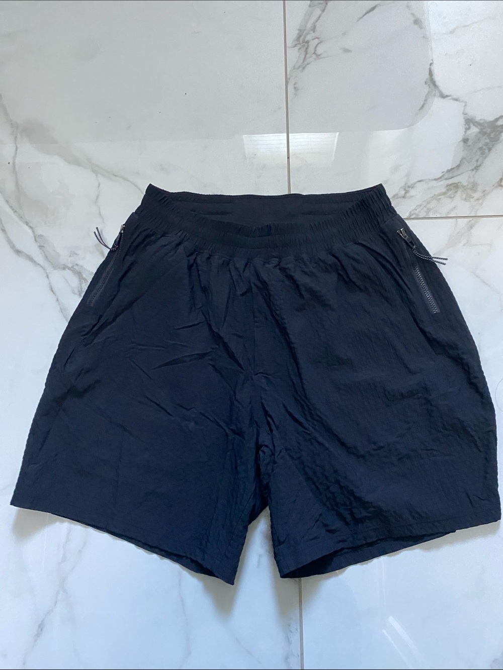 lululemon athletica Men's Black Performance Shorts with Zipper Pockets